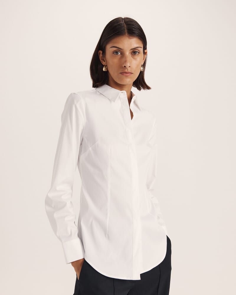 Piper Fitted Shirt in WHITE