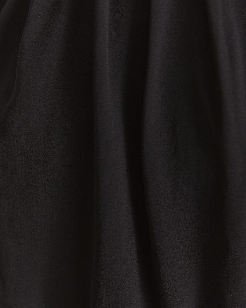 Willa High Neck Short Sleeve Top in BLACK