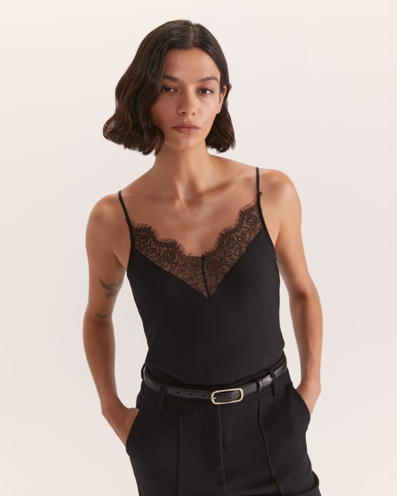 Sam Silk Cami in BLACK