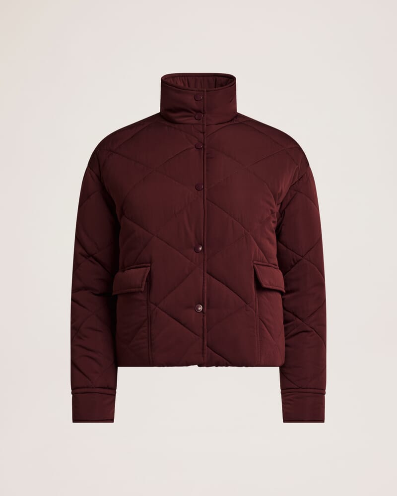 Audra Quilted Jacket in MERLOT