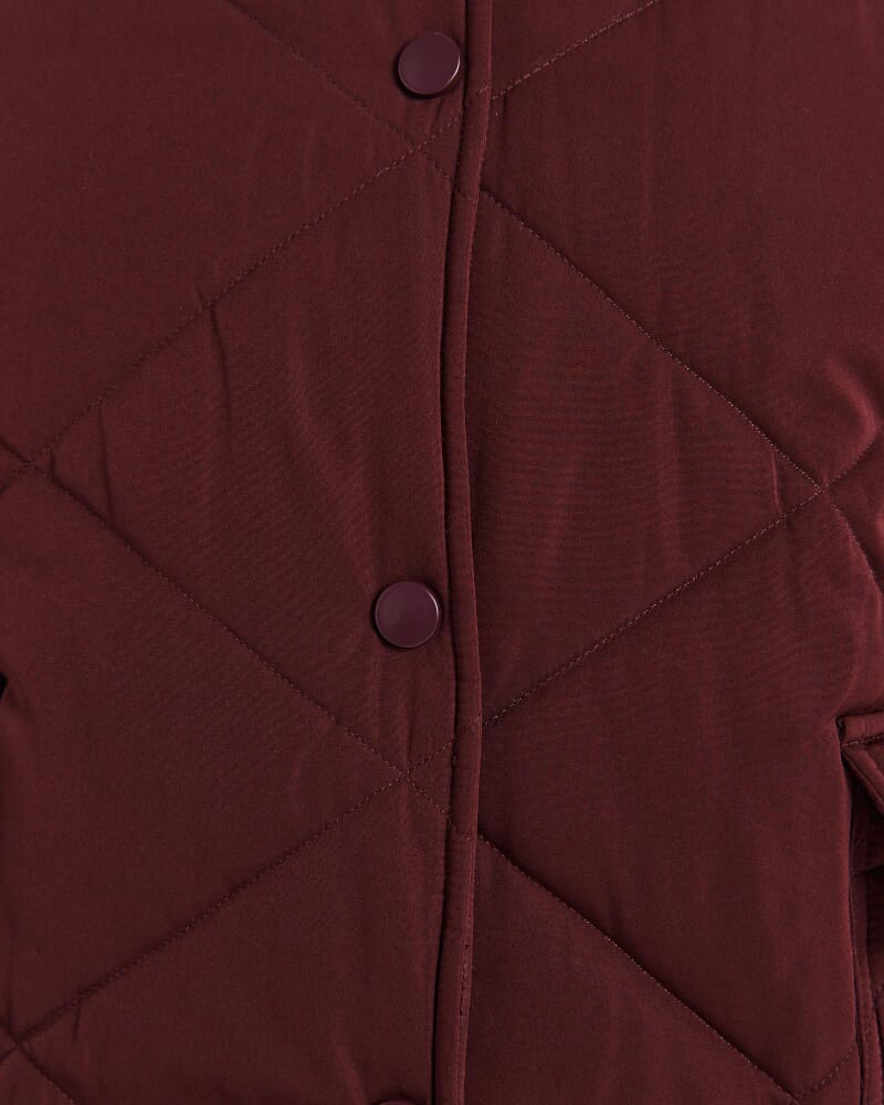 Audra Quilted Jacket in MERLOT