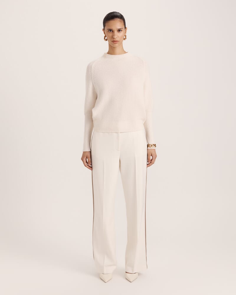 Nora Wool Batwing Sweater in VANILLA