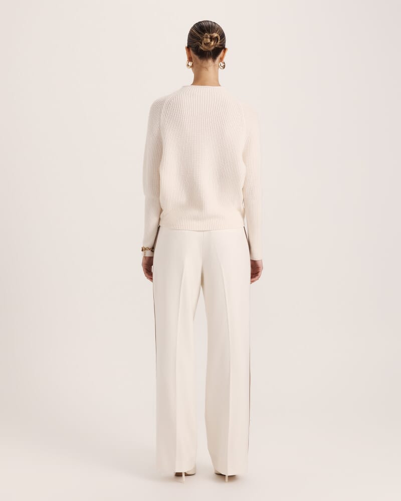 Nora Wool Batwing Sweater in VANILLA