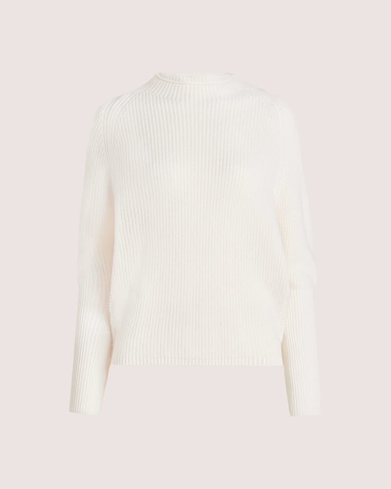 Nora Wool Batwing Sweater in VANILLA