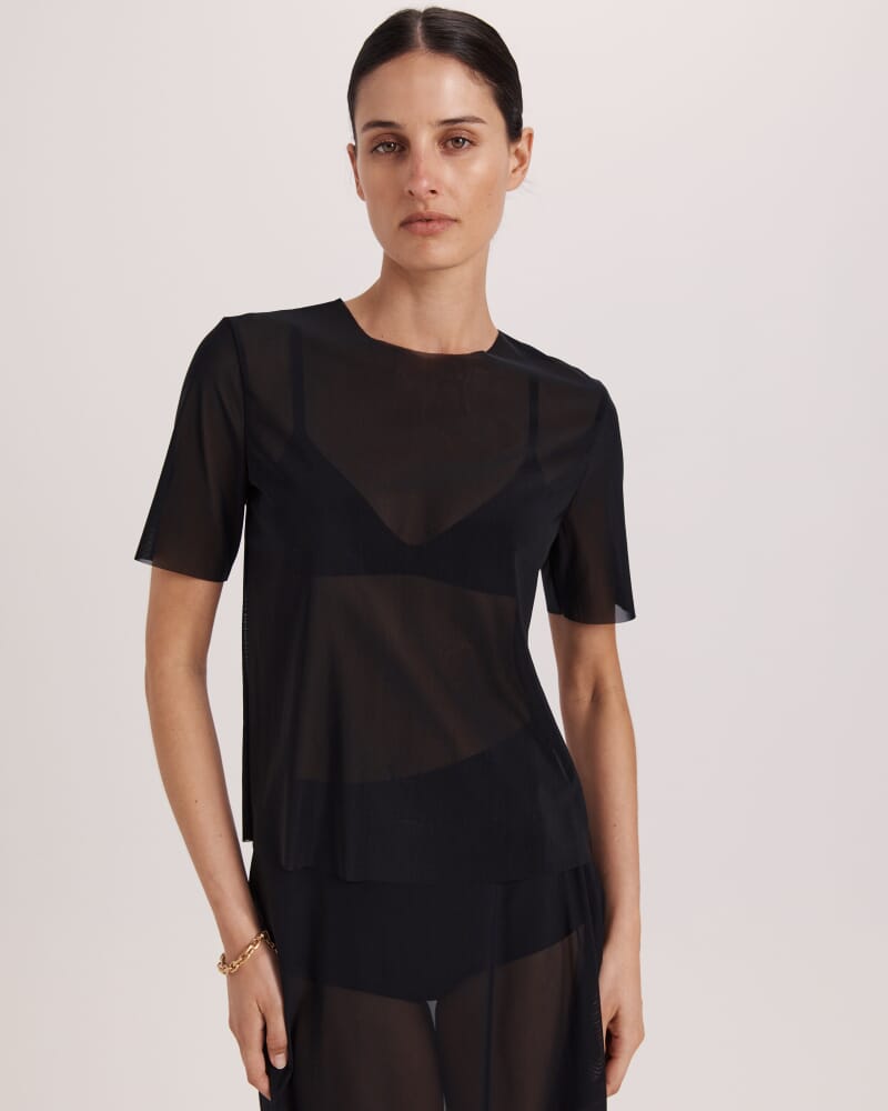 Mackenzie Short Sleeve Tee in BLACK