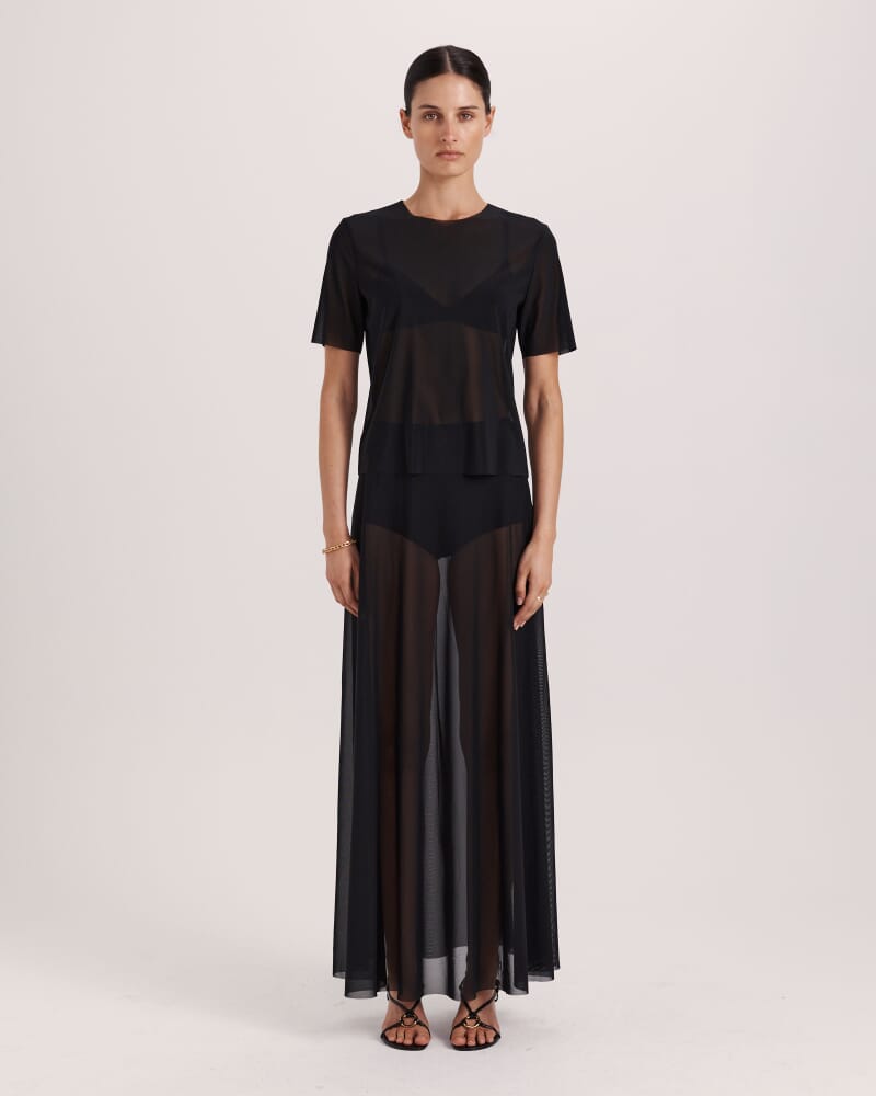 Mackenzie Short Sleeve Tee in BLACK