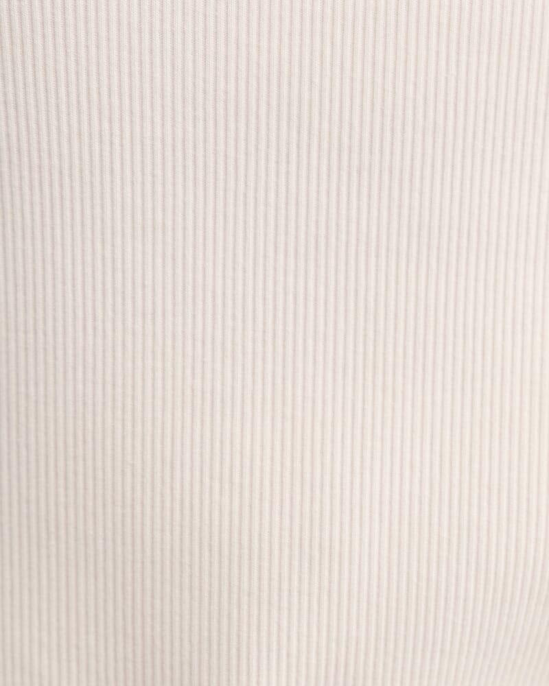 Emilie Tipped Ribbed Tee in WHITE/BLACK