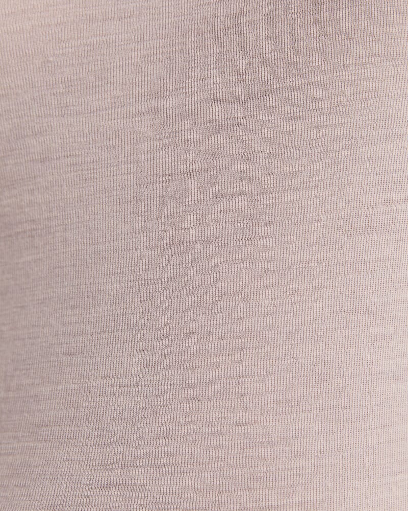 Coco Wool Long Sleeve Crew Neck Top in STONE