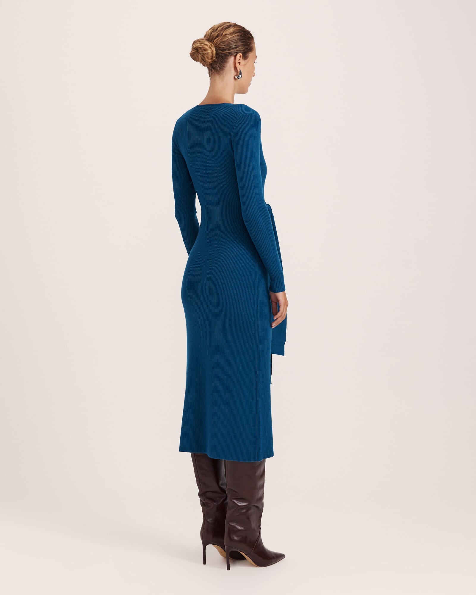 ワンピース Suite Room Knit Long Dress M sepia blue undefined | SABA