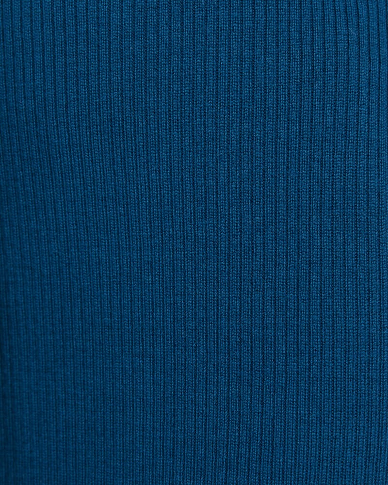 Elle Wool Blend Wrap Knit Dress in PEACOCK