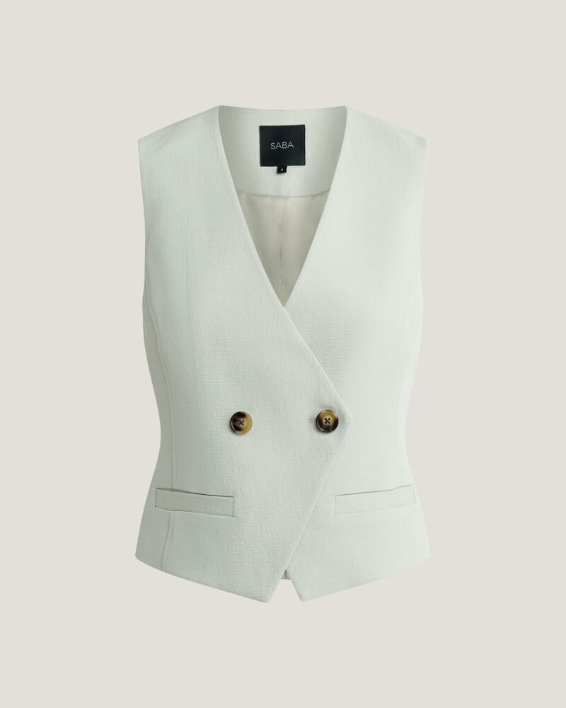 Dharma Double Breasted Vest in MINT