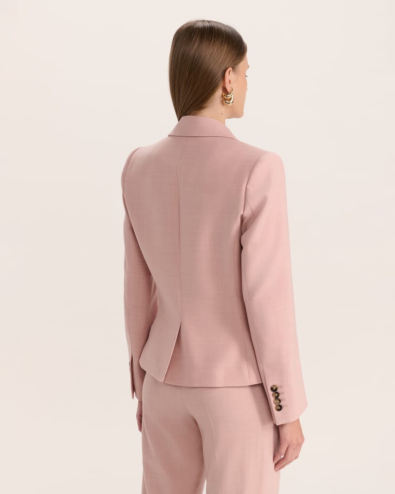 Celeste Fitted Wool Jacket in PINK SALT