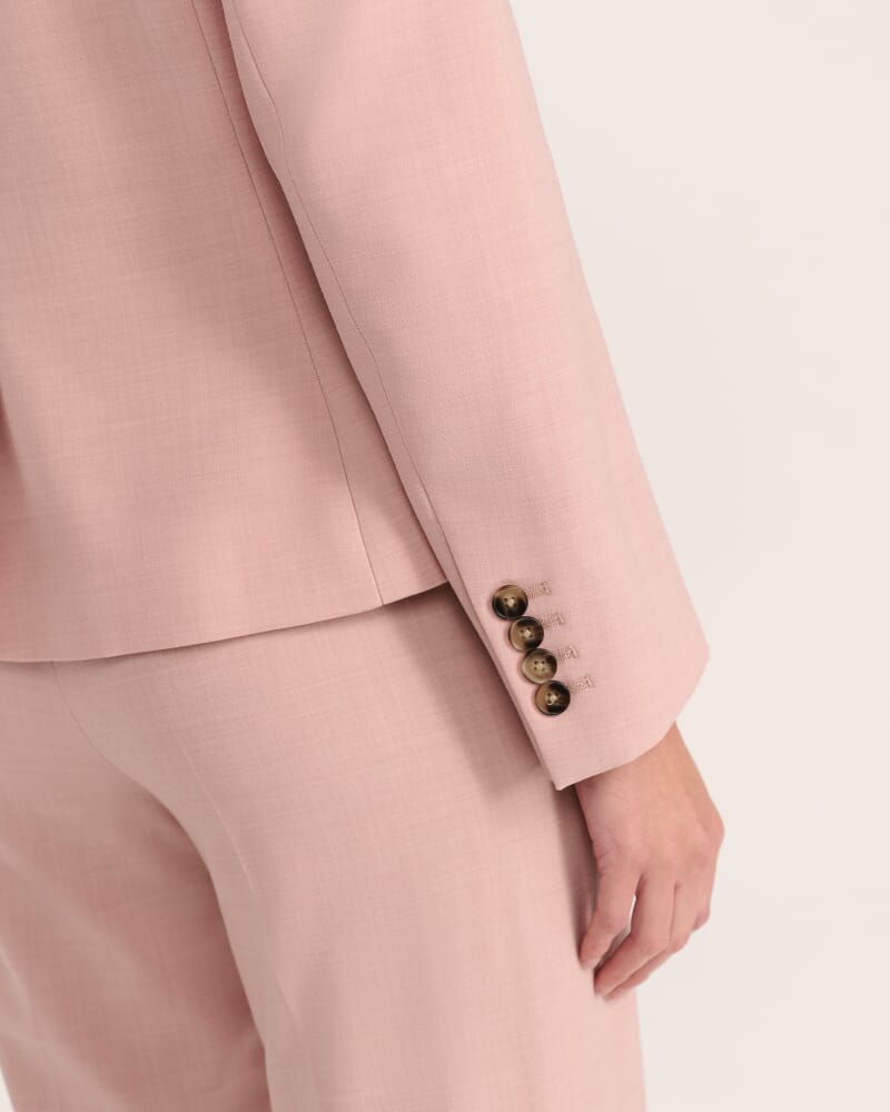 Celeste Fitted Wool Jacket in PINK SALT