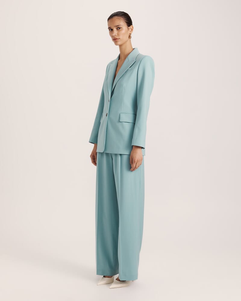 Suki Classic Wool Blazer in SEAFOAM