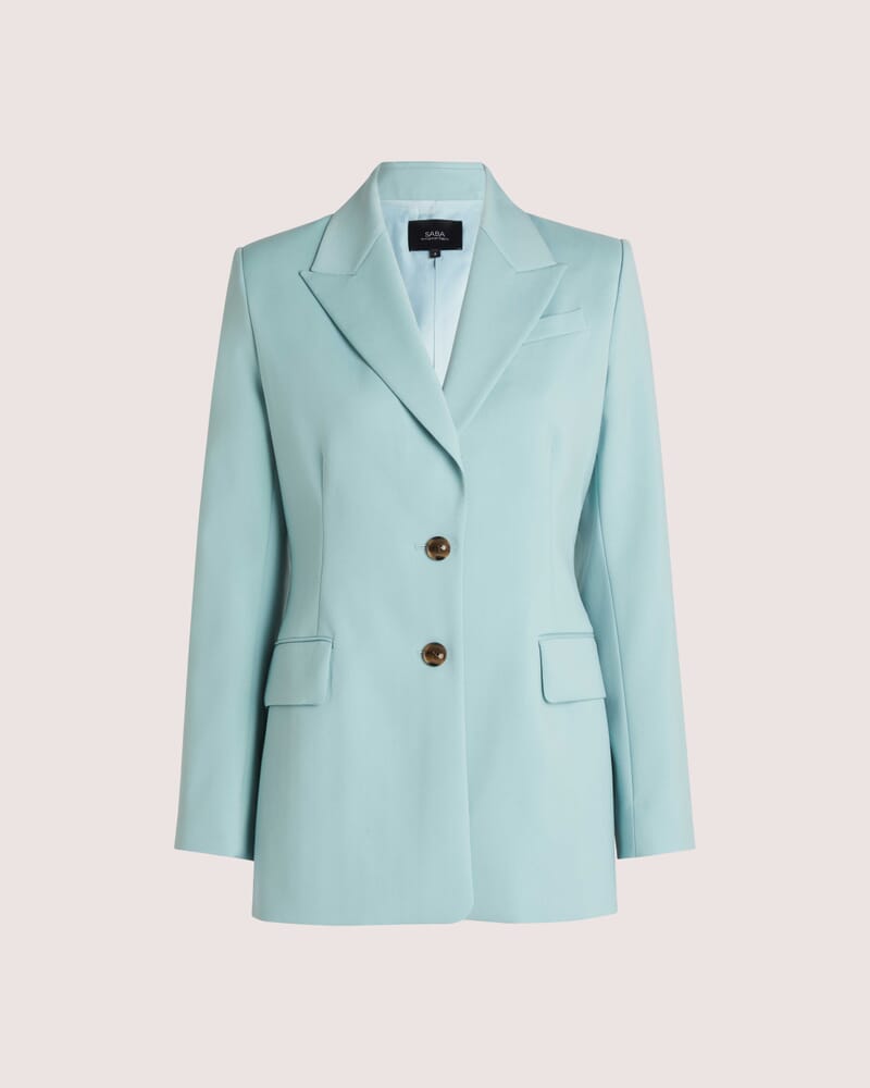 Suki Classic Wool Blazer in SEAFOAM