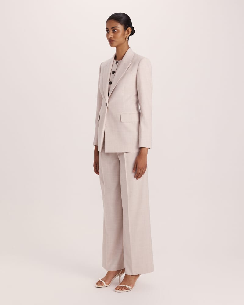 Celeste Wool Classic Blazer in OATMEAL MELANGE