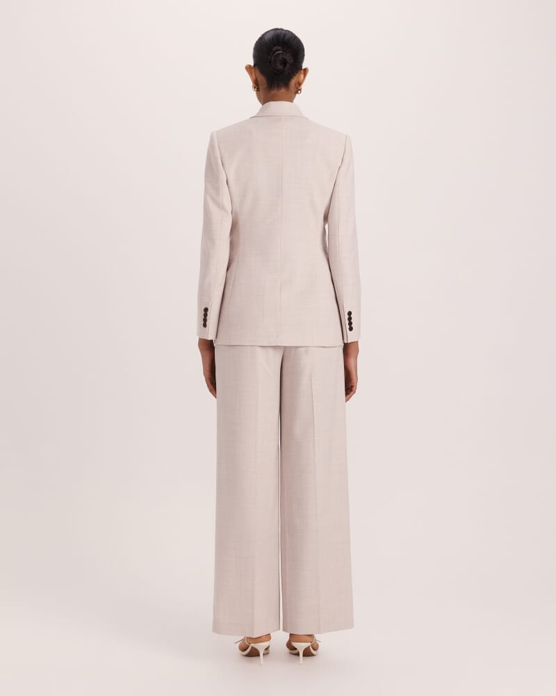 Celeste Wool Classic Blazer in OATMEAL MELANGE