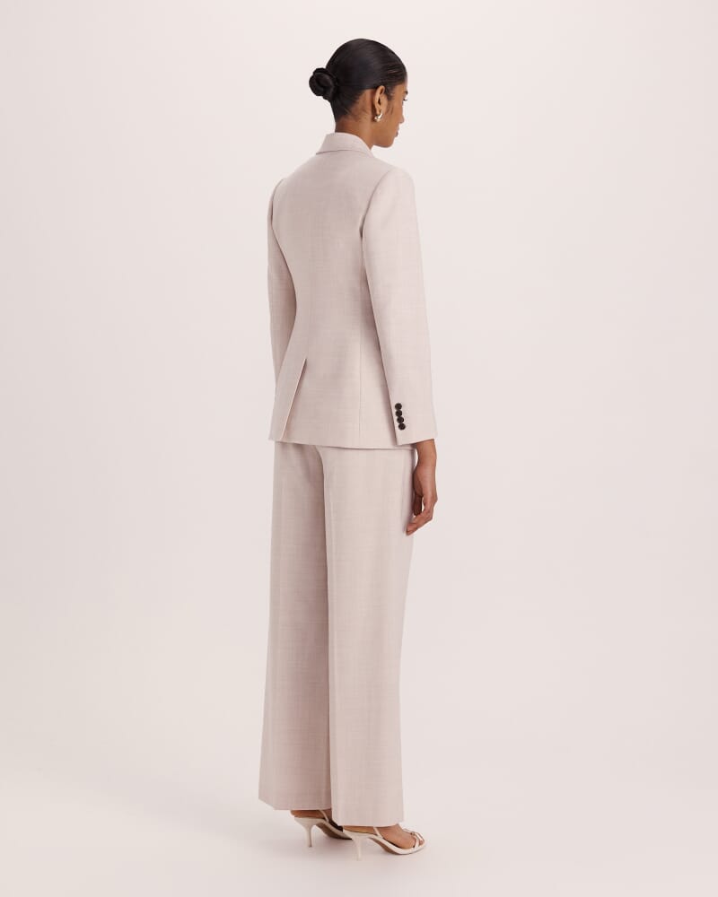 Celeste Wool Classic Blazer in OATMEAL MELANGE