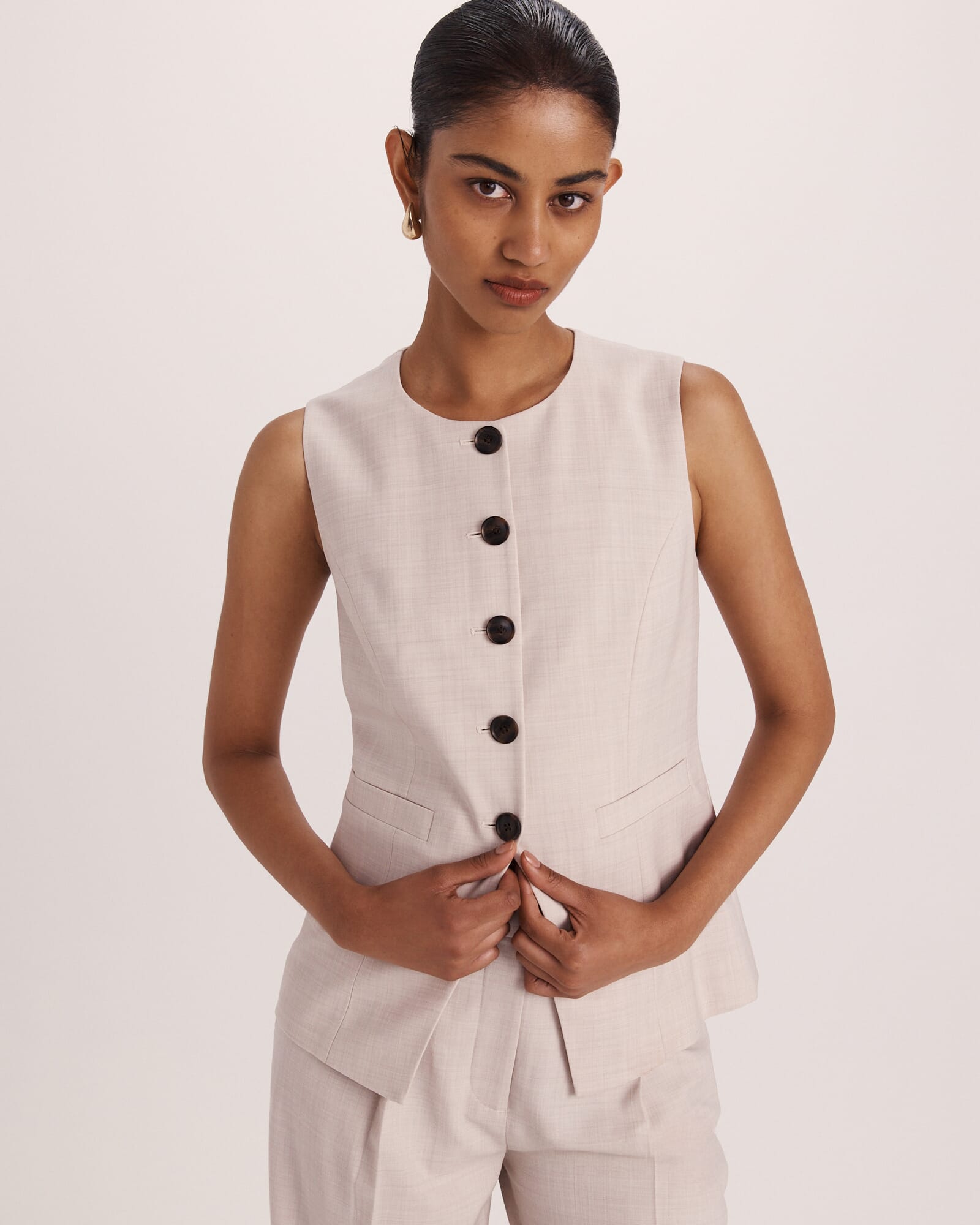 Celeste Wool Crew Neck Vest