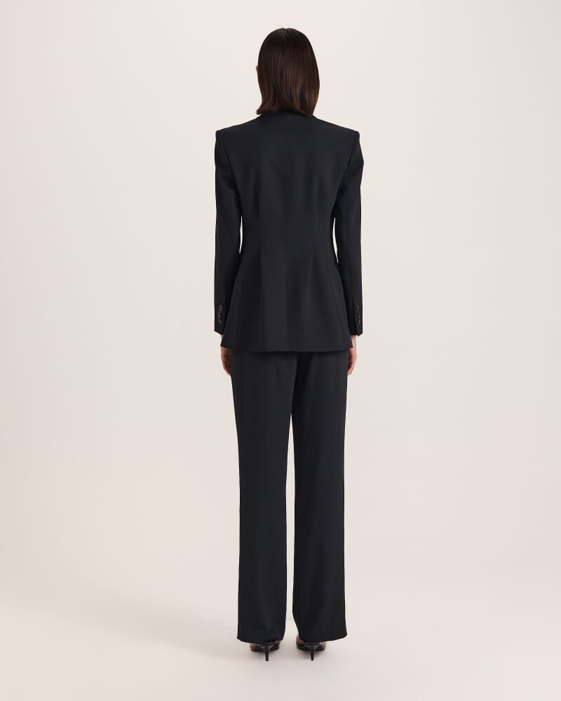 Dharma Stitch Detail Blazer in BLACK