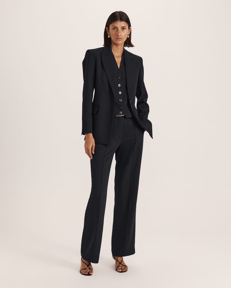 Dharma Stitch Detail Blazer in BLACK