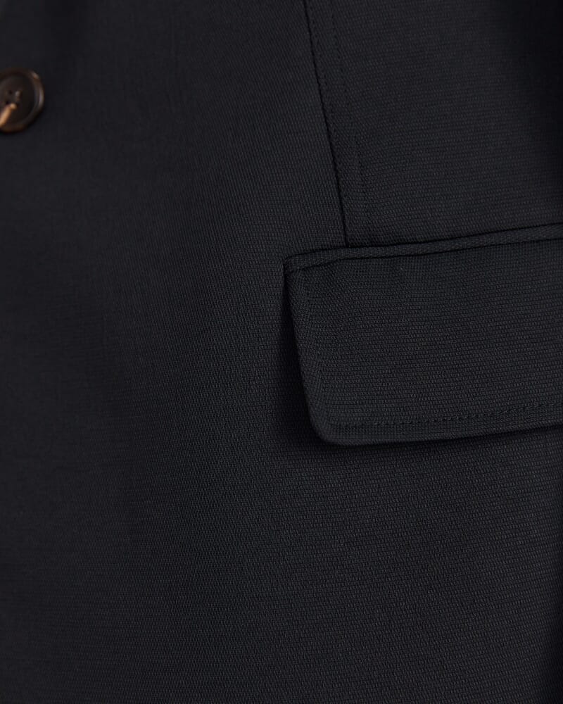 Dharma Stitch Detail Blazer in BLACK