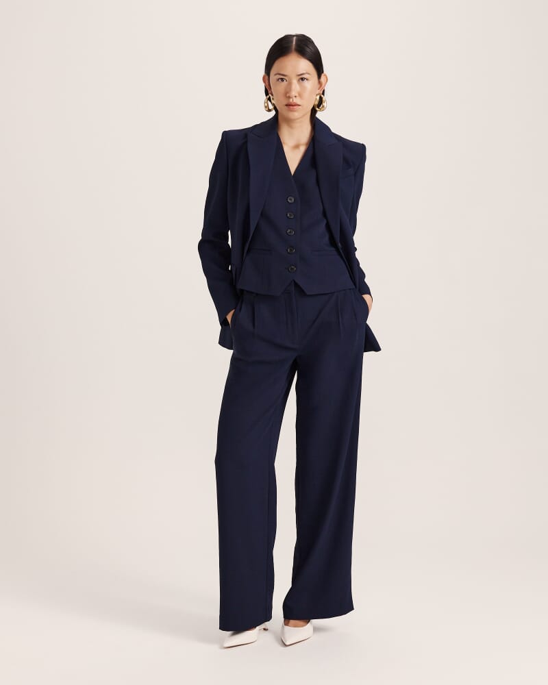 Dharma Stitch Detail Blazer in MIDNIGHT