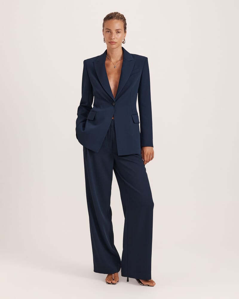 Dharma Stitch Detail Blazer in MIDNIGHT