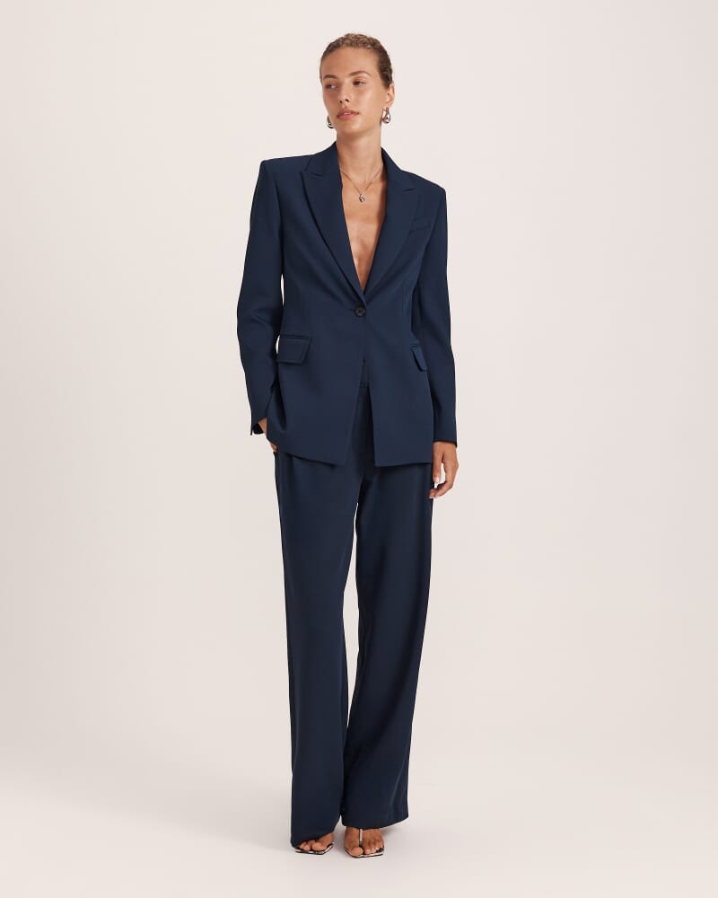 Dharma Stitch Detail Blazer in MIDNIGHT