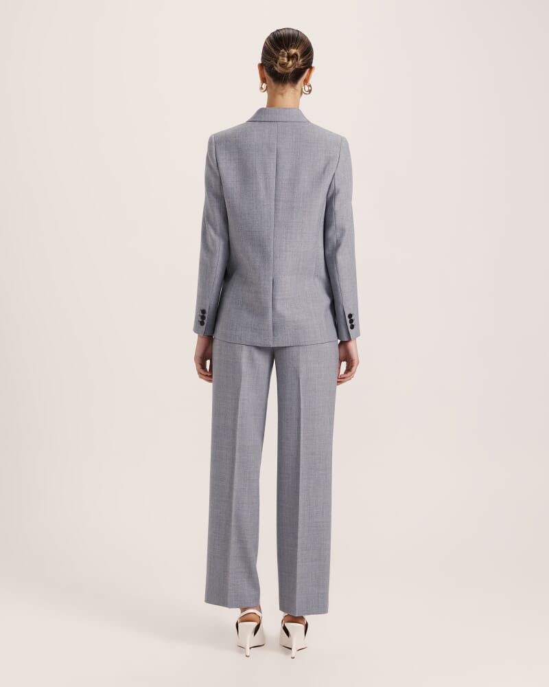 Jaimee Double Breasted Blazer in GREY MELANGE