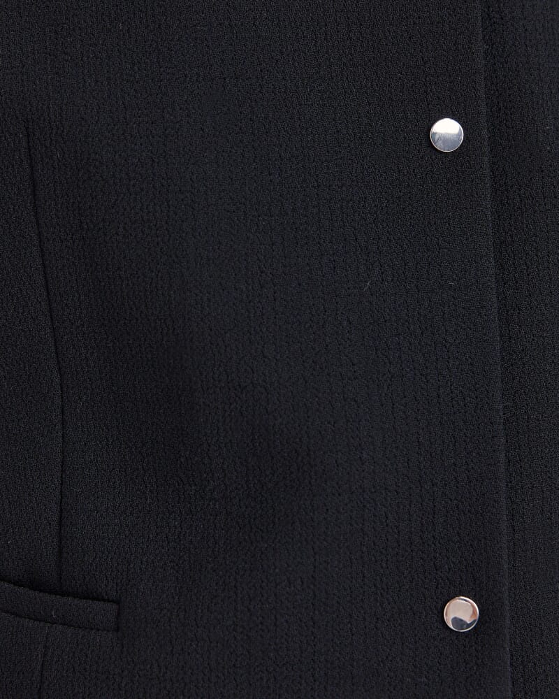 Raya Wool Crepe Cropped Jacket in BLACK