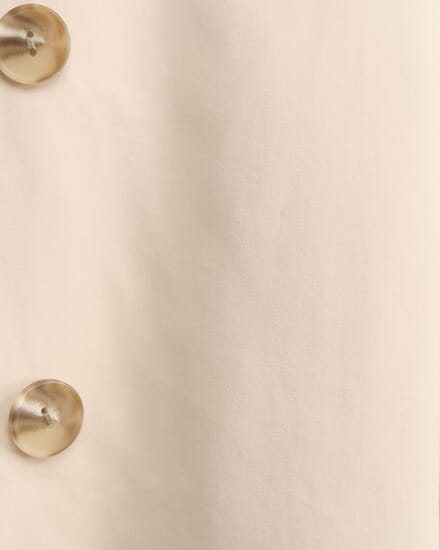 Lana Long Cotton Mac Coat in LATTE