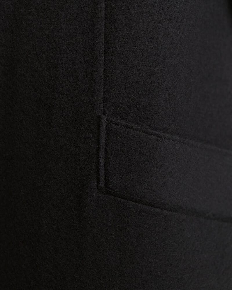 Karla Wool Short Coat in BLACK