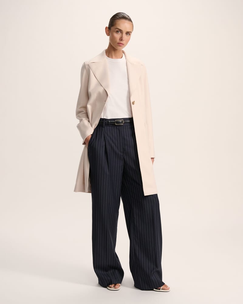 Karla Wool Short Coat in SOFT STONE