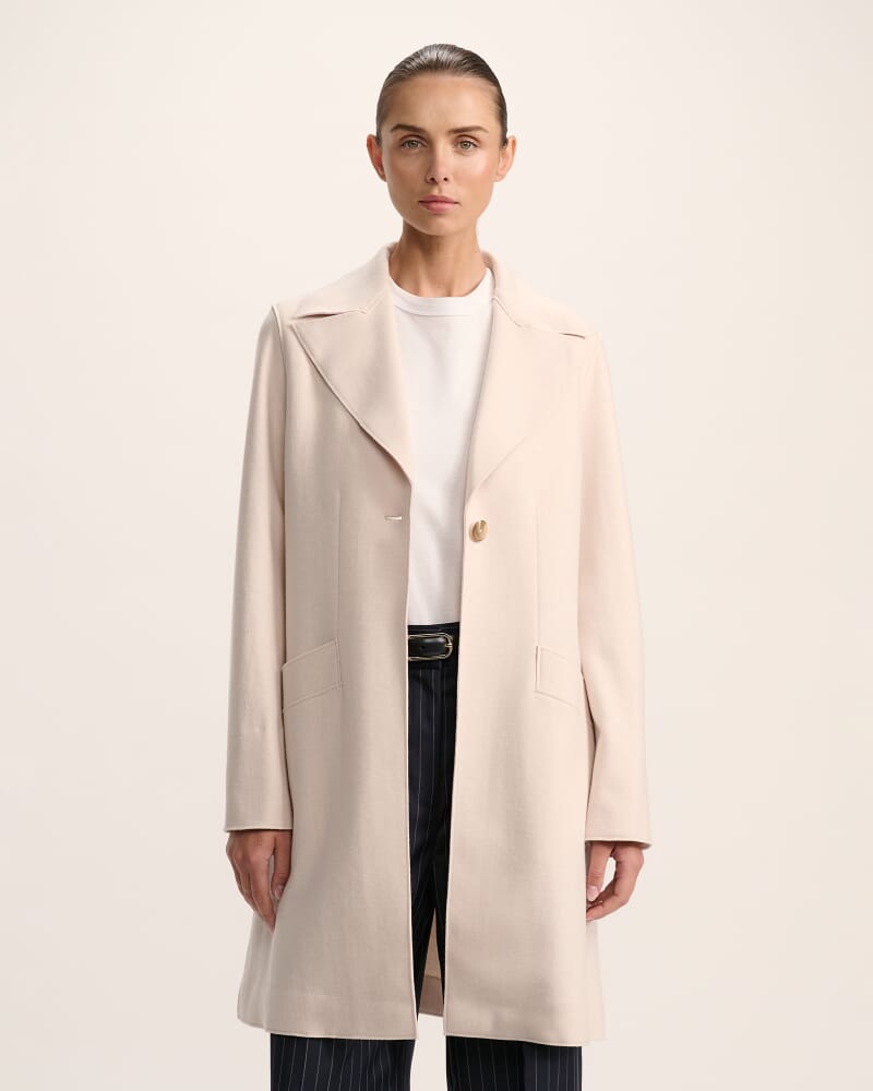 Karla Wool Short Coat in SOFT STONE