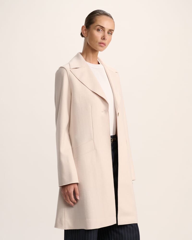 Karla Wool Short Coat in SOFT STONE