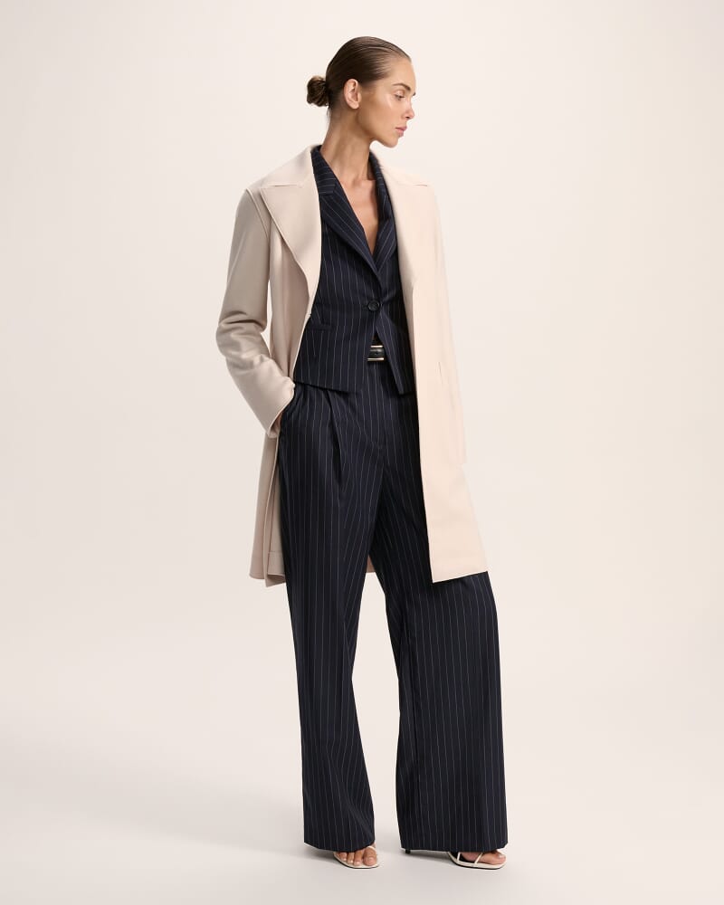 Karla Wool Short Coat in SOFT STONE