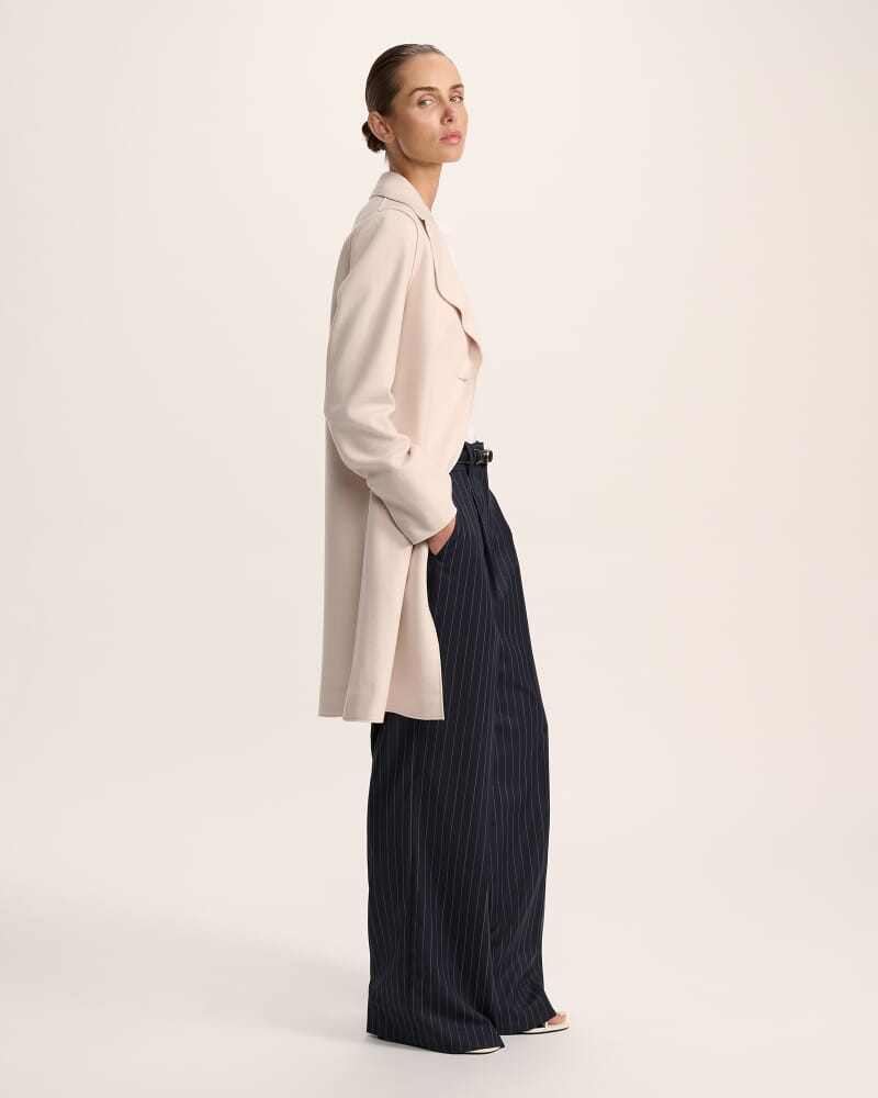 Karla Wool Short Coat in SOFT STONE