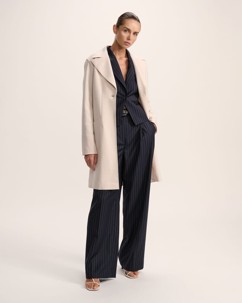 Karla Wool Short Coat in SOFT STONE