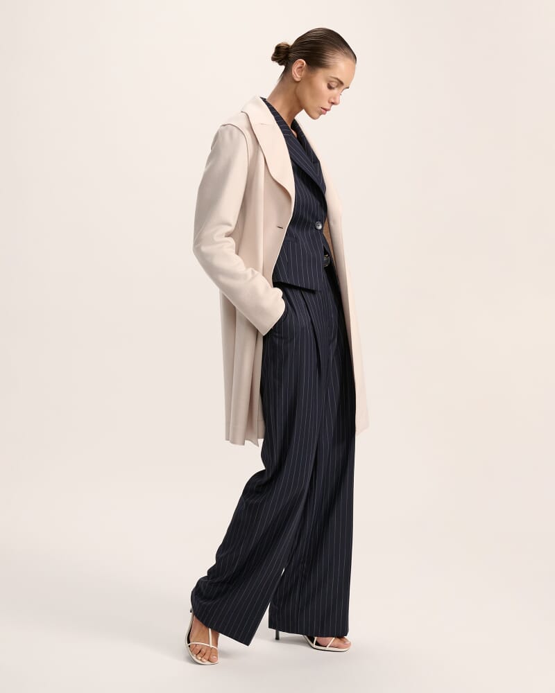 Karla Wool Short Coat in SOFT STONE