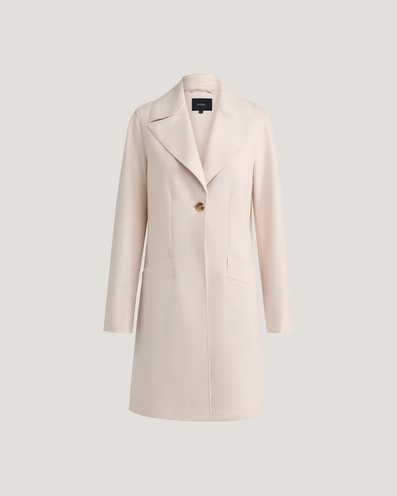 Karla Wool Short Coat in SOFT STONE