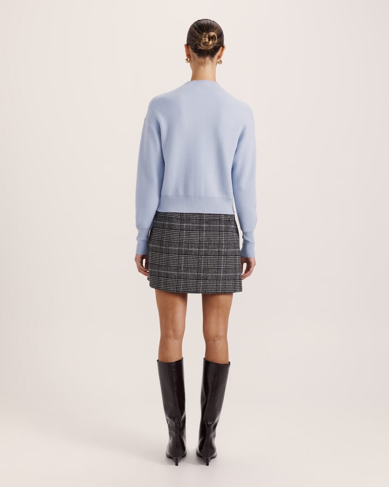 Boiled Wool Batwing Cardi in PERIWINKLE