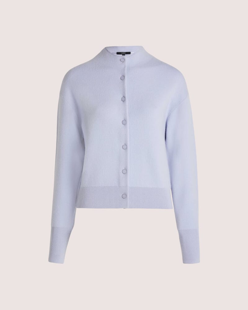 Boiled Wool Batwing Cardi in PERIWINKLE