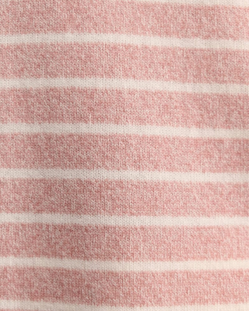 Nora Wool Cashmere Stripe Knit in PINK MELANGE
