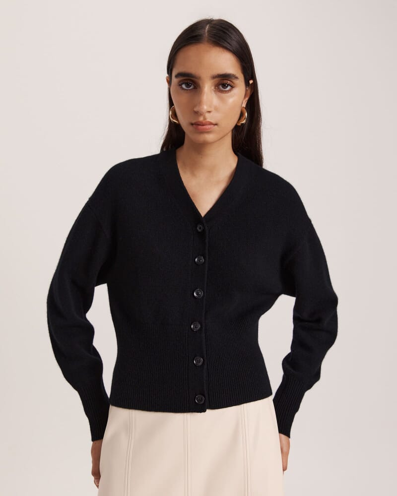 Cashmere Batwing Cardi in BLACK