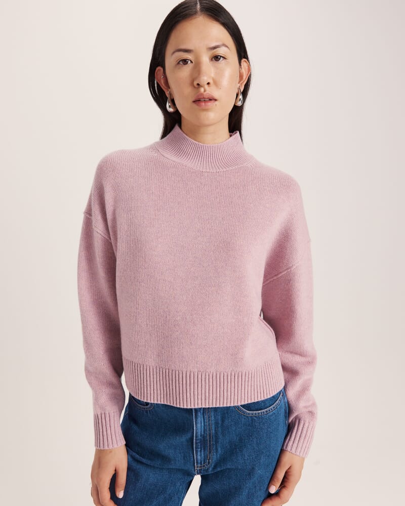Nara Oversized Cashmere Blend Knit in PEONY