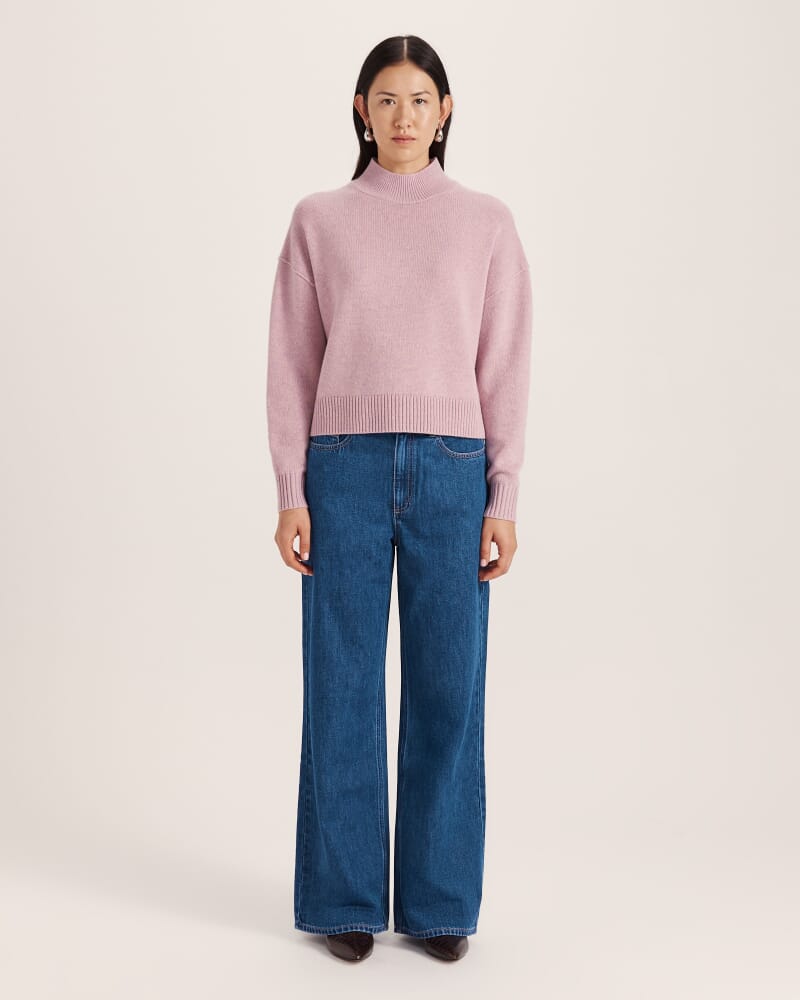 Nara Oversized Cashmere Blend Knit in PEONY