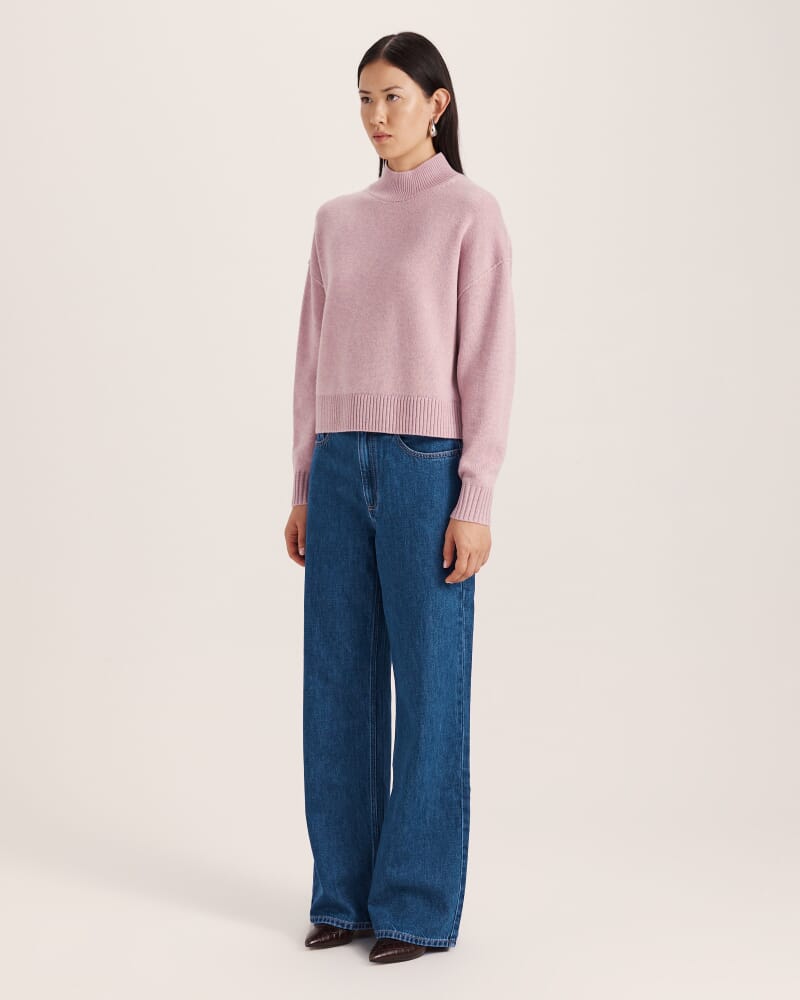 Nara Oversized Cashmere Blend Knit in PEONY