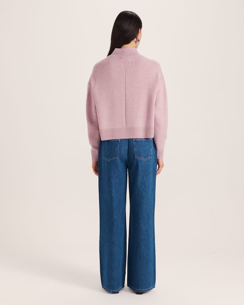 Nara Oversized Cashmere Blend Knit in PEONY