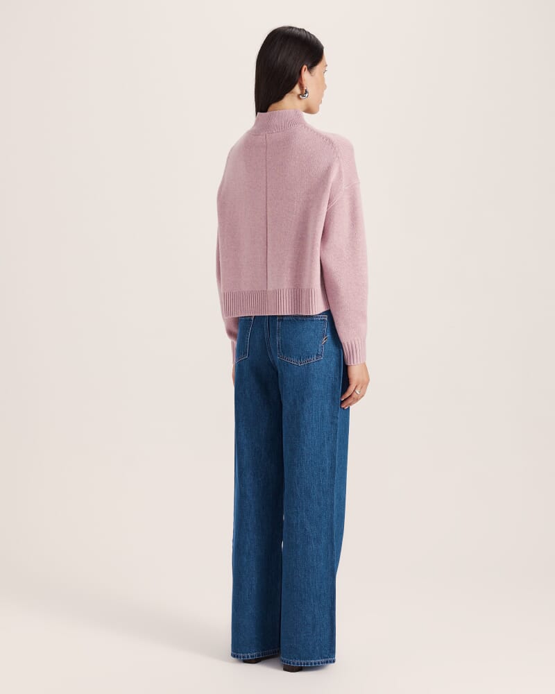 Nara Oversized Cashmere Blend Knit in PEONY